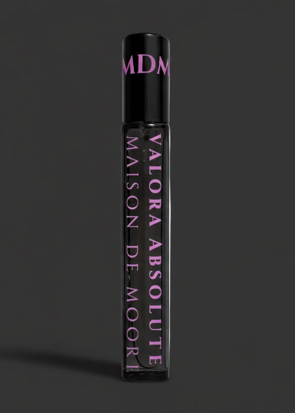 10 ml Perfume bottle on plain grey background